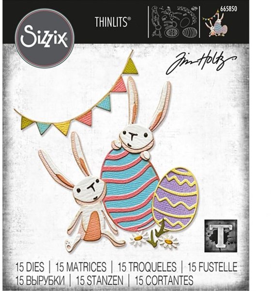 vægt Stor mængde Tag fat Sizzix Thinlits Die Set 15PK - Bunny Games by Tim Holtz 665850 - Sizzix -  HixxySoft
