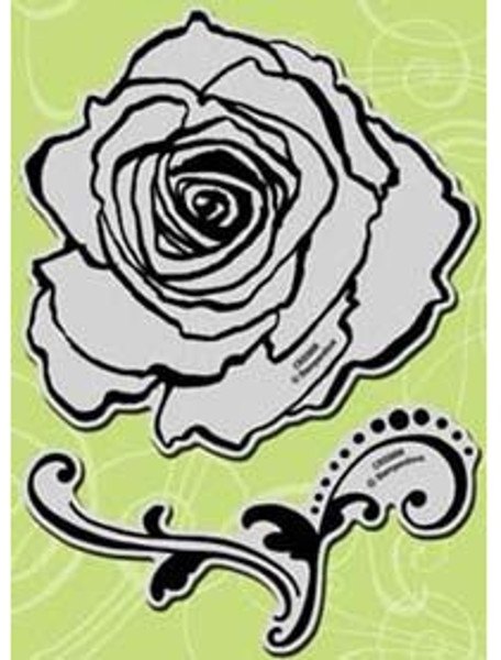 Stampendous CRS5006-C Cling Rubber Stamp Jumbo Rose