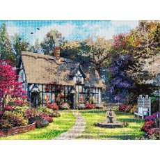 Craft Buddy 'Country Cottage' Framed Crystal Art Kit, 40 x 50cm
