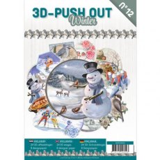 3D Push Out Books - Winter Snowman 12