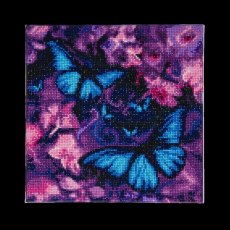Craft Buddy 'Blue Violet Butterflies ' Framed Crystal Art Kit 30 x 30cm (Medium)