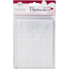 DoCrafts Papermania 4x5.25 Clear Acrylic Stamp Block