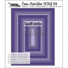 Crealies Crea-Nest-Lies XXL Stansen/Dies No. 83 Rectangles With Small Circles