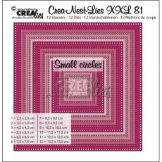 Crealies Crea-Nest-Lies XXL Dies No. 81 Squares With Small Circles