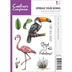 Ruth Norman A6 Unmounted Rubber Stamp - Spread your Wings