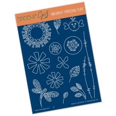Clarity Stamp Ltd Doodle Flowers 1 A6 Groovi Plate