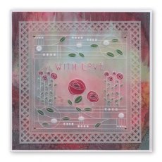 Clarity Stamp Ltd Art Nouveau Bed of Roses A6 Groovi Plate