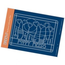 Clarity Stamp Ltd Art Nouveau Poppy Fields A6 Groovi Plate