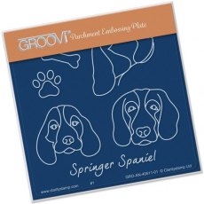 Clarity Stamp Ltd Springer Spaniels A6 Square Groovi Baby Plate