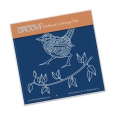 Clarity Stamp Ltd Wren & Leaves A6 Square Groovi Baby Plate