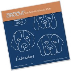 Clarity Stamp Ltd Labradors A6 Square Groovi Baby Plate