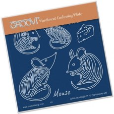Clarity Stamp Ltd Mice A6 Square Groovi Baby Plate