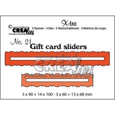 Crealies X-tra Stansen/Dies No. 21 Gift Card Slides CLXtra21