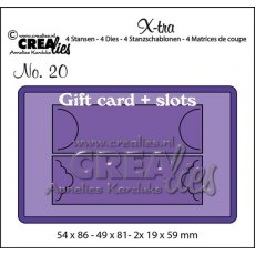 Crealies X-tra Stansen/Dies No. 20 Gift Card With Slots CLXtra20