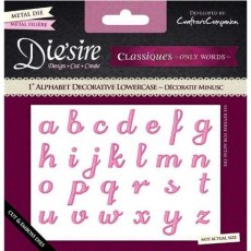 Die'sire 1' Decorative Lowercase Alphabet Die Set + FREE Edge'ables Candy Canes Die