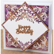 Clarity Stamp Ltd Happy Birthday Floral Frame Fresh Cut Die