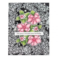 Spellbinders Peonies Blossoms Cling Rubber Stamps by Stephanie Low SBS-182