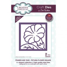 Sue Wilson Frames and Tags Collection Petunia Flower Square Die