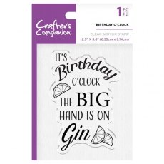 Crafters Companion Acrylic Stamps - Birthday O'Clock â€“ 4 for £8.99