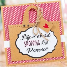 Crafters Companion Acrylic Stamps - Shopping and Prosecco â€“ 4 for £8.99