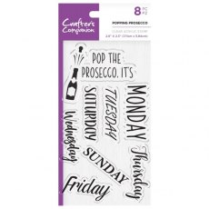 Crafters Companion Acrylic Stamps - Popping Prosecco