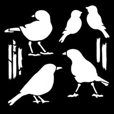 Woodware 6' x 6' Stencil - Birds