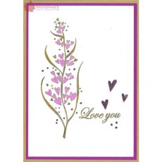 Woodware Clear Singles Stamp - Rustic Hearts