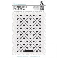DoCrafts Xcut A6 Embossing Folder Hearts and Kisses
