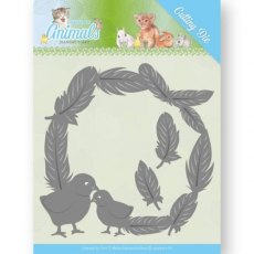 Jeanine's Art - Young Animals - Feathers all Around Die