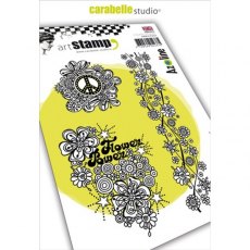 Carabelle Studio Cling Stamp A6 : Flower Power by Azoline
