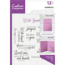 Crafter's Companion Sentiment & Verses Clear Stamps - Sympathy