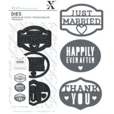 DoCrafts Xcut Small Dies Wedding Just Married