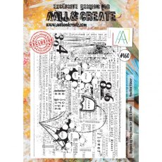 Aall & Create A4 Stamp #160 Pencilled Flower - CLEARANCE