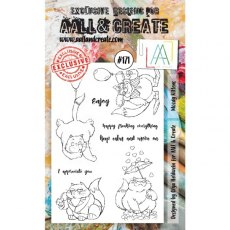 Aall & Create A6 Clear Stamps #171 Moody Kittens - CLEARANCE