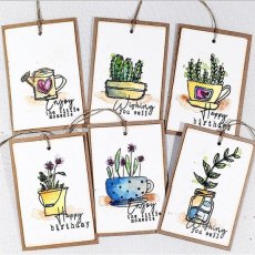Aall & Create A6 Clear Stamps #179 - Flower Pots