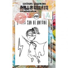 Aall & Create A7 Clear Stamps #189 Super Girl - CLEARANCE