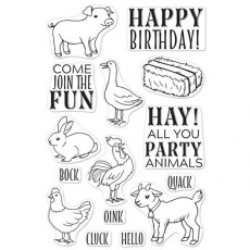 Hero Arts Hay Party Animals Stamp CM295