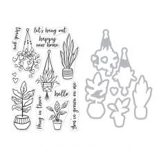Hero Arts Hero Hang In There Potted Plants Combo SB230