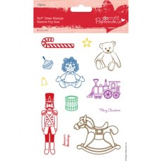 Papermania 5x7 Clear Rubber Stamps Festive Toy Box