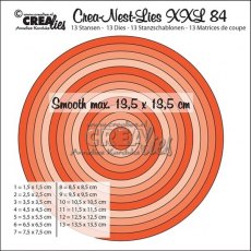 Crealies Crea-Nest-Lies XXL Dies no. 84 Smooth circles Half cm CLNestXXL84