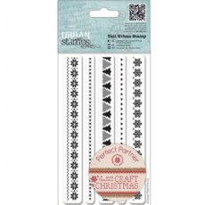 Papermania Craft Christmas Borders Tall Urban Stamp Set