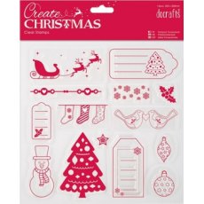 Papermania Create Merry Christmas Tags Clear Stamps