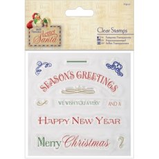 Papermania Letter to Santa 4x4  Clear Stamp Set Greetings