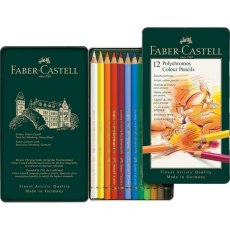 Faber Castell Tin of 12 Polychromos Artists' Pencils