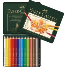 Faber Castell Colour Tin of 24 Polychromos Artists' Pencils