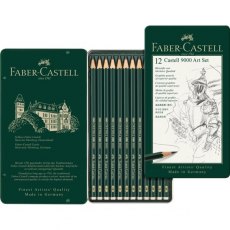 Faber Castell 9000 Art Set of 12 Pencils (8B,7B,6B,5B,4B,3B,2B,B,HB,F,H,2H)
