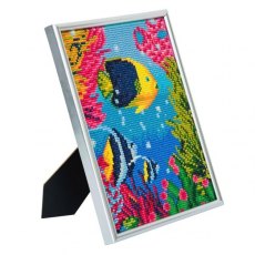 Craft Buddy 'Tropical Fish' Crystal Art Picture Frame Kit, 21 x 25cm