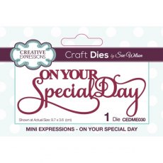 Sue WIlson Mini Expressions Collection On Your Special Day Die