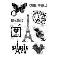 Woodware Clear Singles Stamps Paris Elements