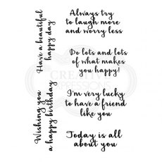 Woodware Clear Singles Stamps Happy Thoughts